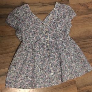 Ralph Lauren Floral Button Up Blouse